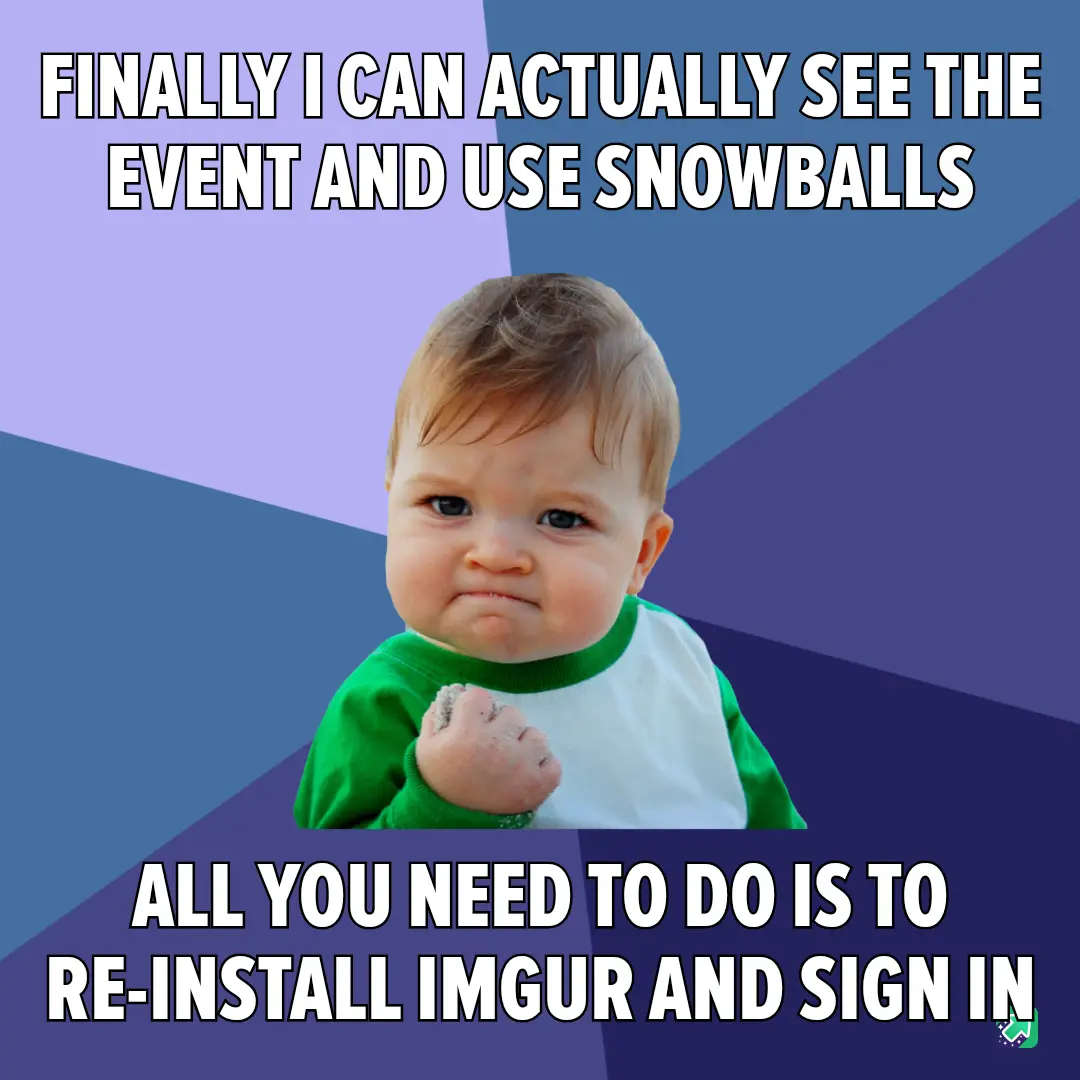 The image features the 'Success Kid' meme template, showing a baby with a triumphant expression, clenched fist, and…