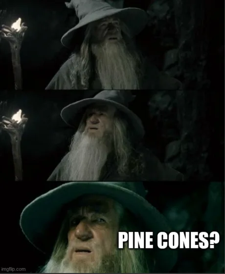 A three-panel meme featuring the wizard Gandalf from Lord of the Rings, showing his expression shifting from thoughtful to…