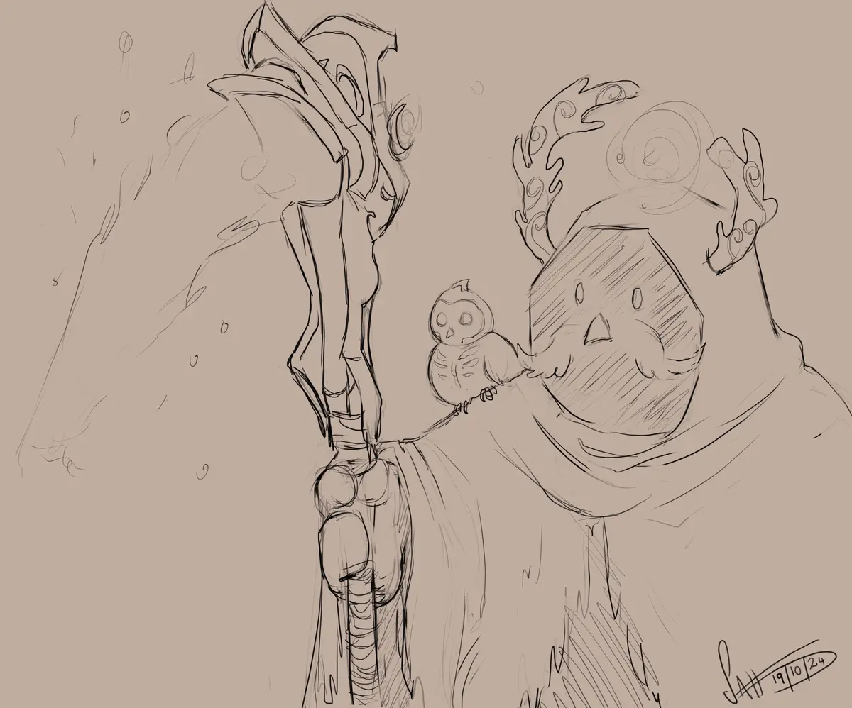 Drawlloween Day 7: Embracing the 'Grimm'