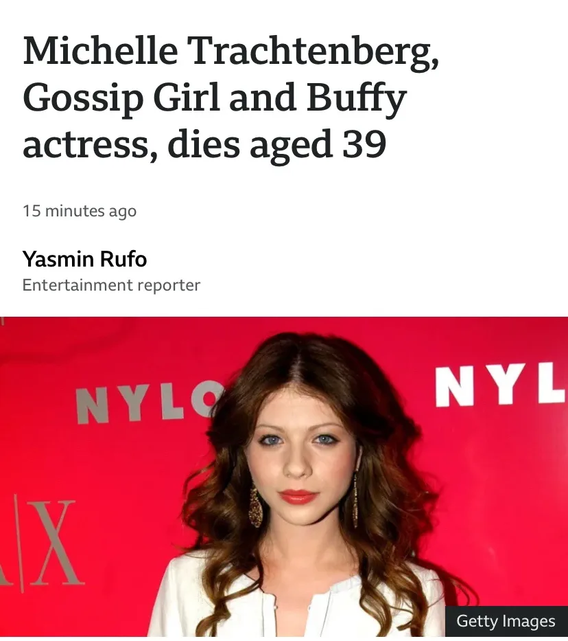 Michelle Trachtenberg: A Life Cut Short at 39