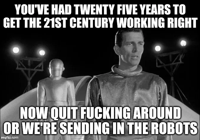 Klaatu is growing increasingly fed up with humanity's antics...