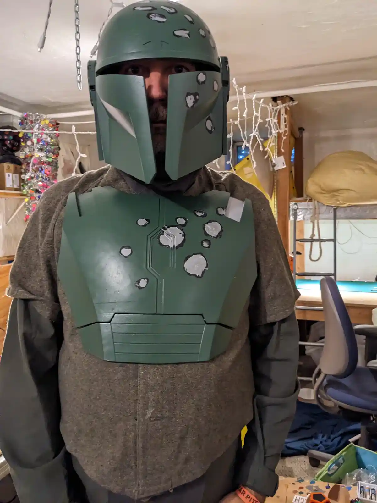 Equipped with Helmet and Breastplate