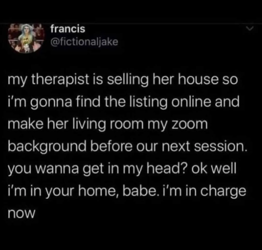 A screenshot of a tweet from a user named 'francis' with the handle '@fictionaljake'. The tweet humorously describes a plan…