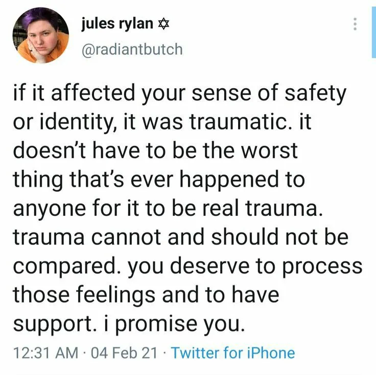 A screenshot of a tweet by user jules rylan (@radiantbutch) posted on February 4, 2021, at 12:31 AM via Twitter for iPhone…