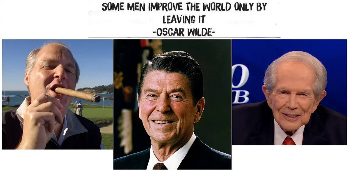 The image displays three separate photos of men side-by-side: on the left, a man with gray hair holding a cigar on a golf…