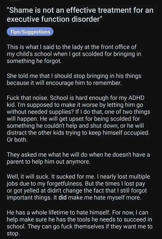 This parent truly knows how to keep it real!