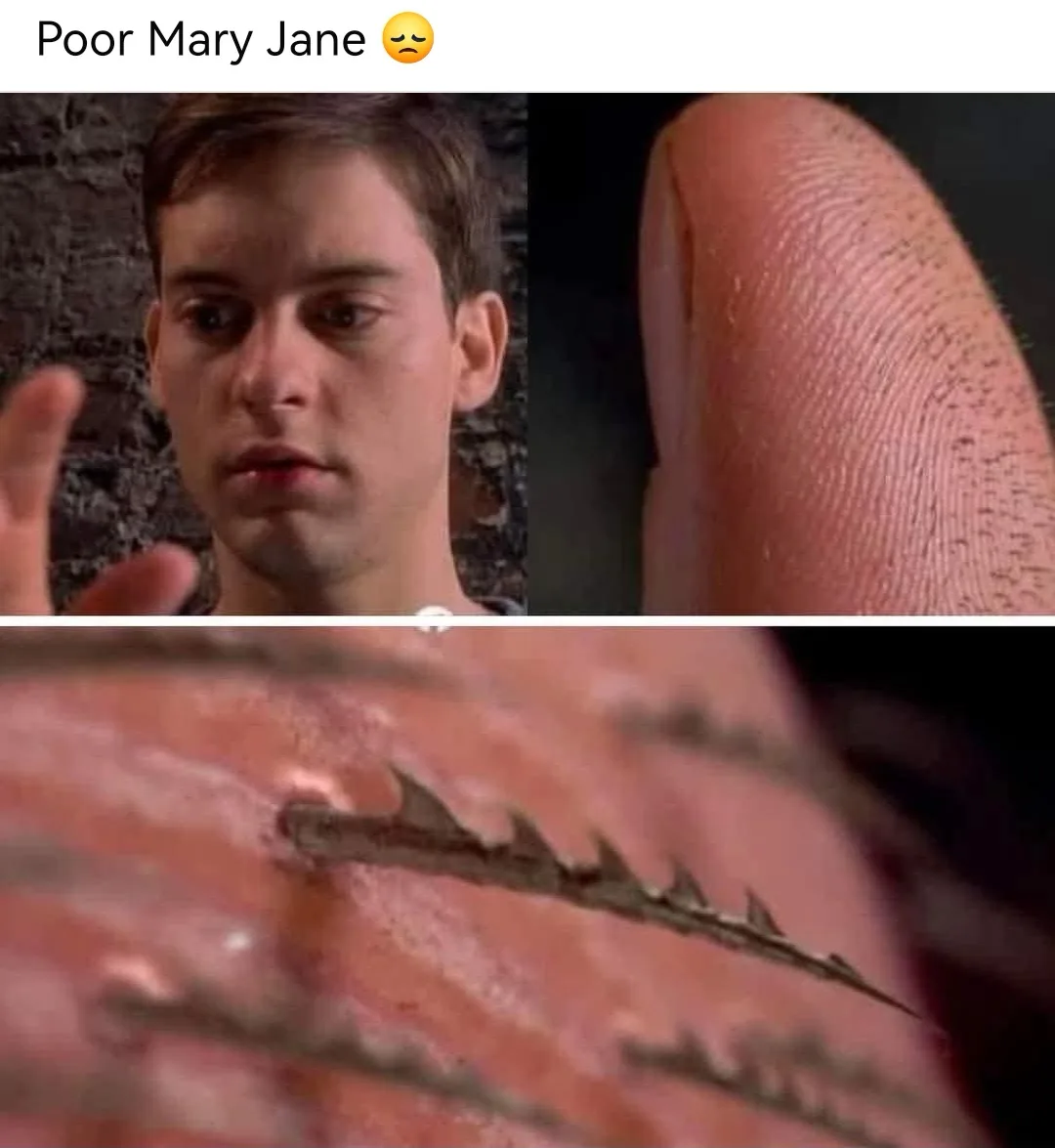 The image is a split-screen meme. Top left shows a close-up of a man with a sad, helpless expression. Top right shows a…