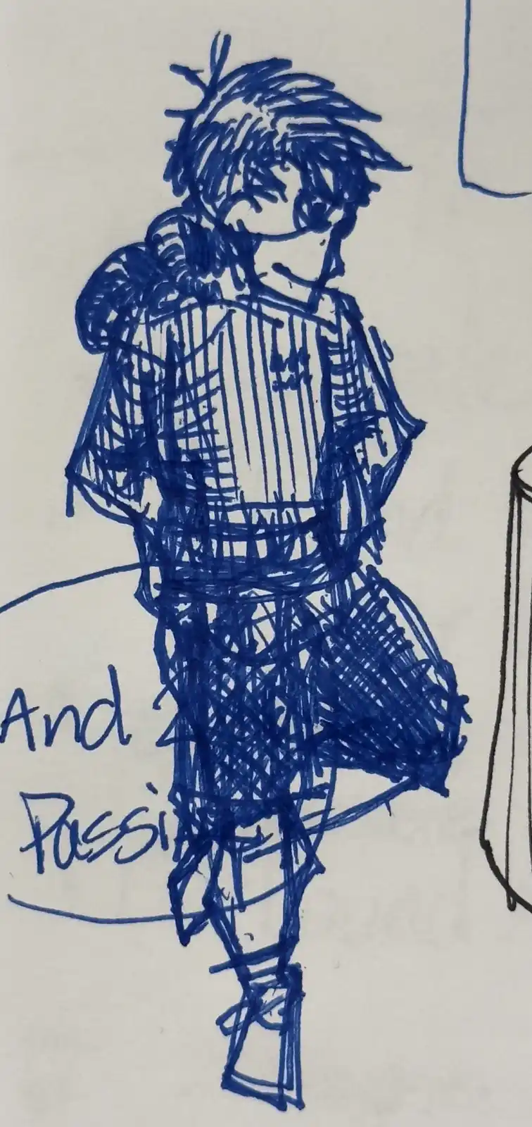 A Man Leaning with Style