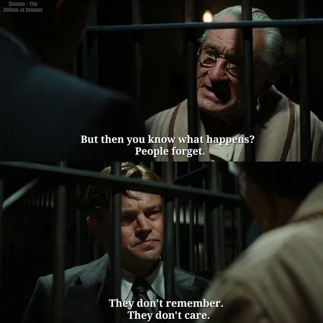 A two-panel meme from the movie 'The Ribbon of Dreams' showing an older man in a prison cell saying 'But then you know what…