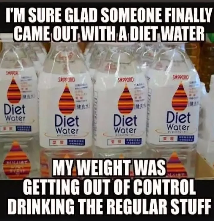 The image shows multiple bottles of Sapporo Diet Water arranged in a display. The bottles are clear with white labels…