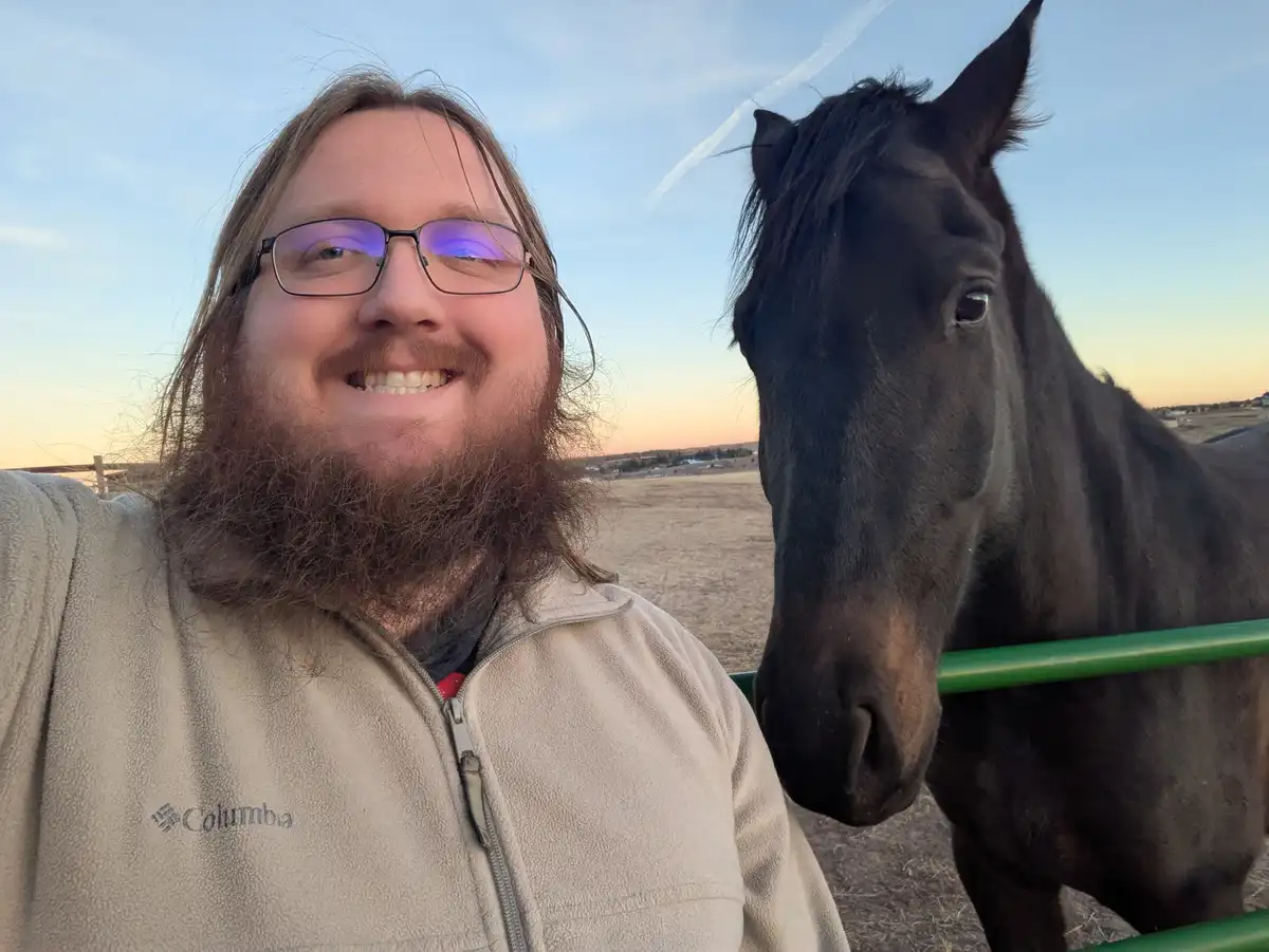 A festive Horsey Holiday greeting from Larry & Bo!