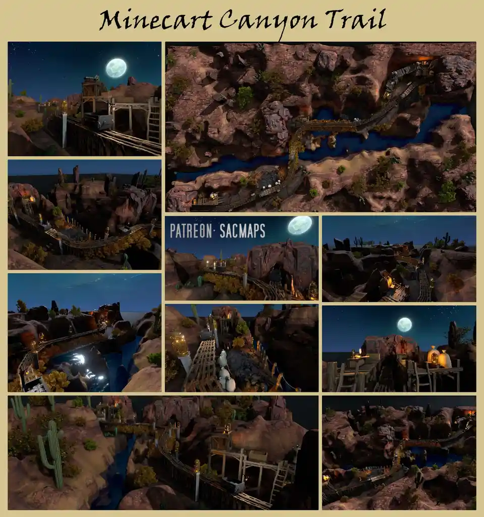 Explore Minecart Canyon Trail: Free DnD/TTRPG Maps