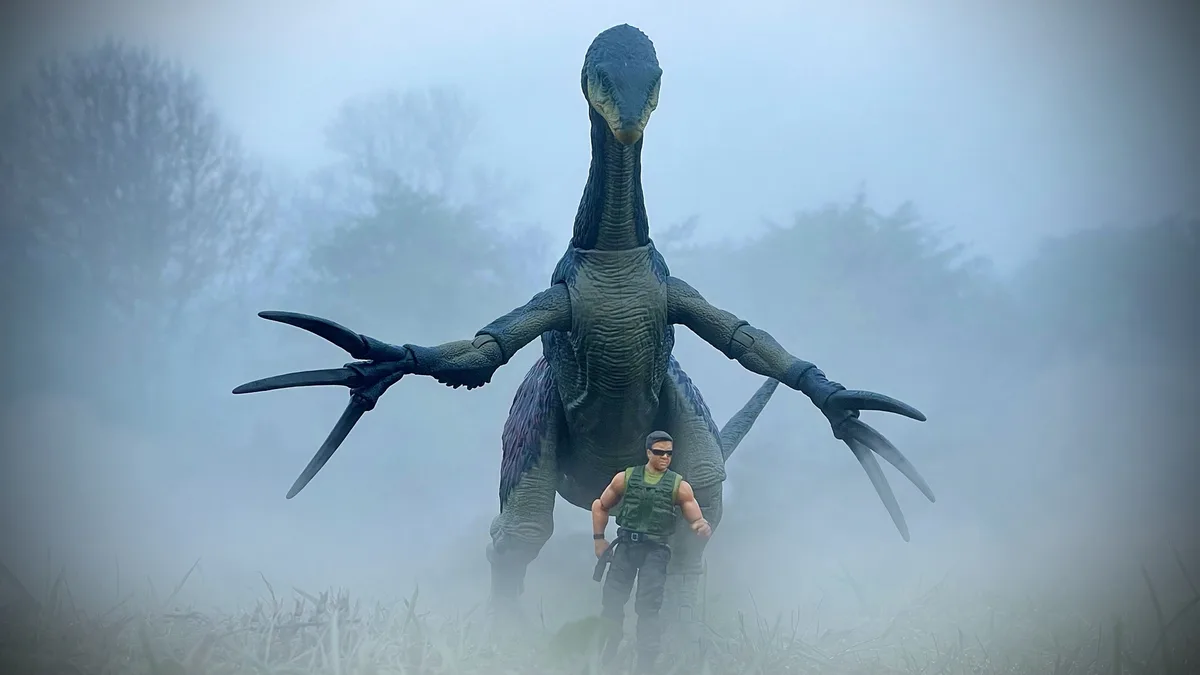Scythes Emerging from the Mist: A Haunting Scene