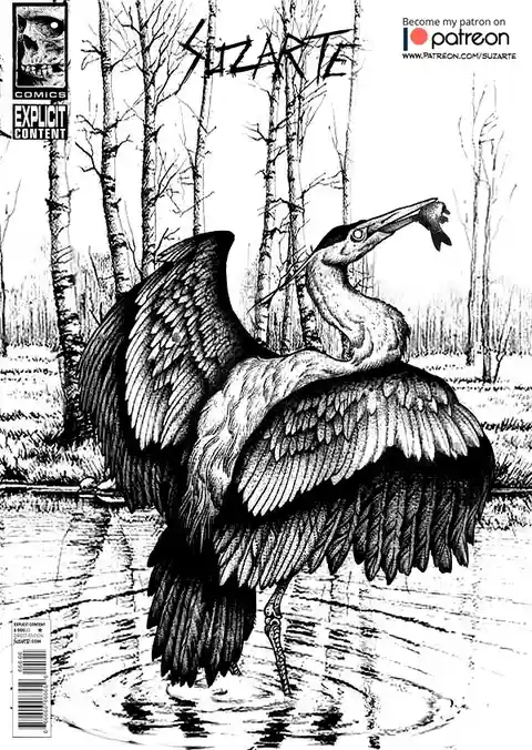 Majestic Heron in Action