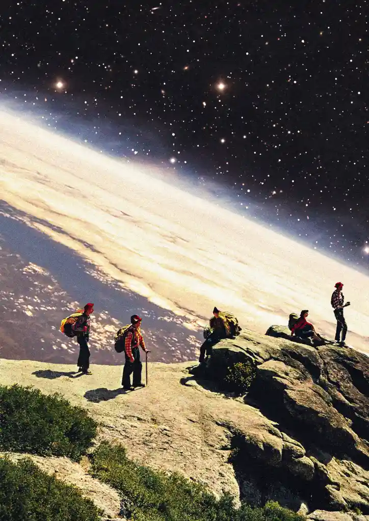 A Breathtaking View from the Starlit Summit