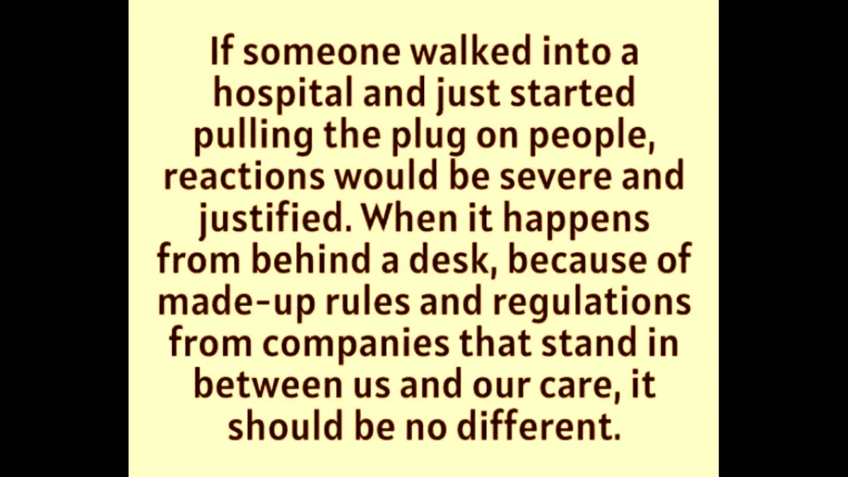 A pale yellow background displays dark brown text describing a hypothetical scenario where someone physically unplugs…