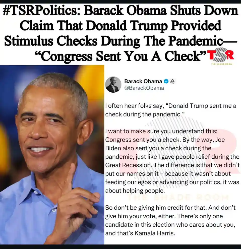 The image features a photo of Barack Obama smiling and pointing with his right index finger. Overlaid on the image is a…