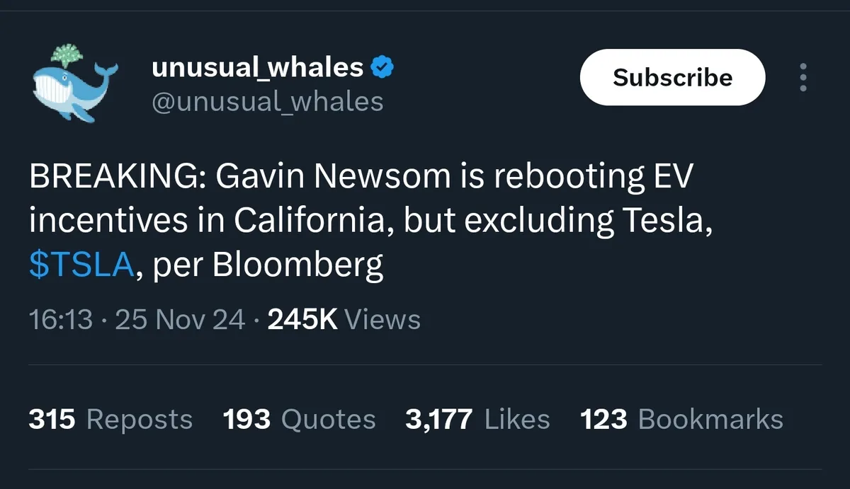 California's Bold Statement: Forget Tesla and Musk!