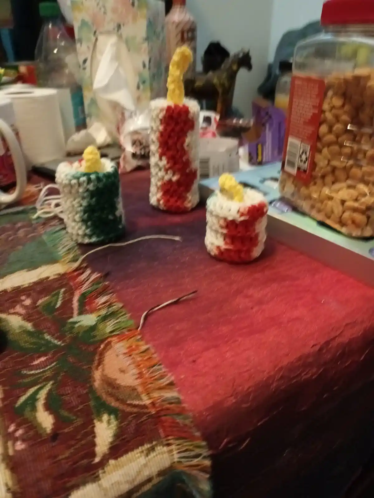 Handcrafted Crocheted Candles to Brighten Your Holidays!