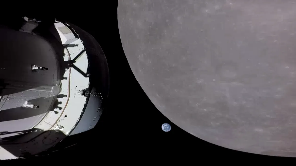 Stunning Earthset Captured from Orion's Perspective