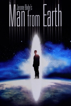 A poster for the 1961 science fiction short story 'The Man from Earth' by Jerome Bixby, featuring a silhouetted man standing…
