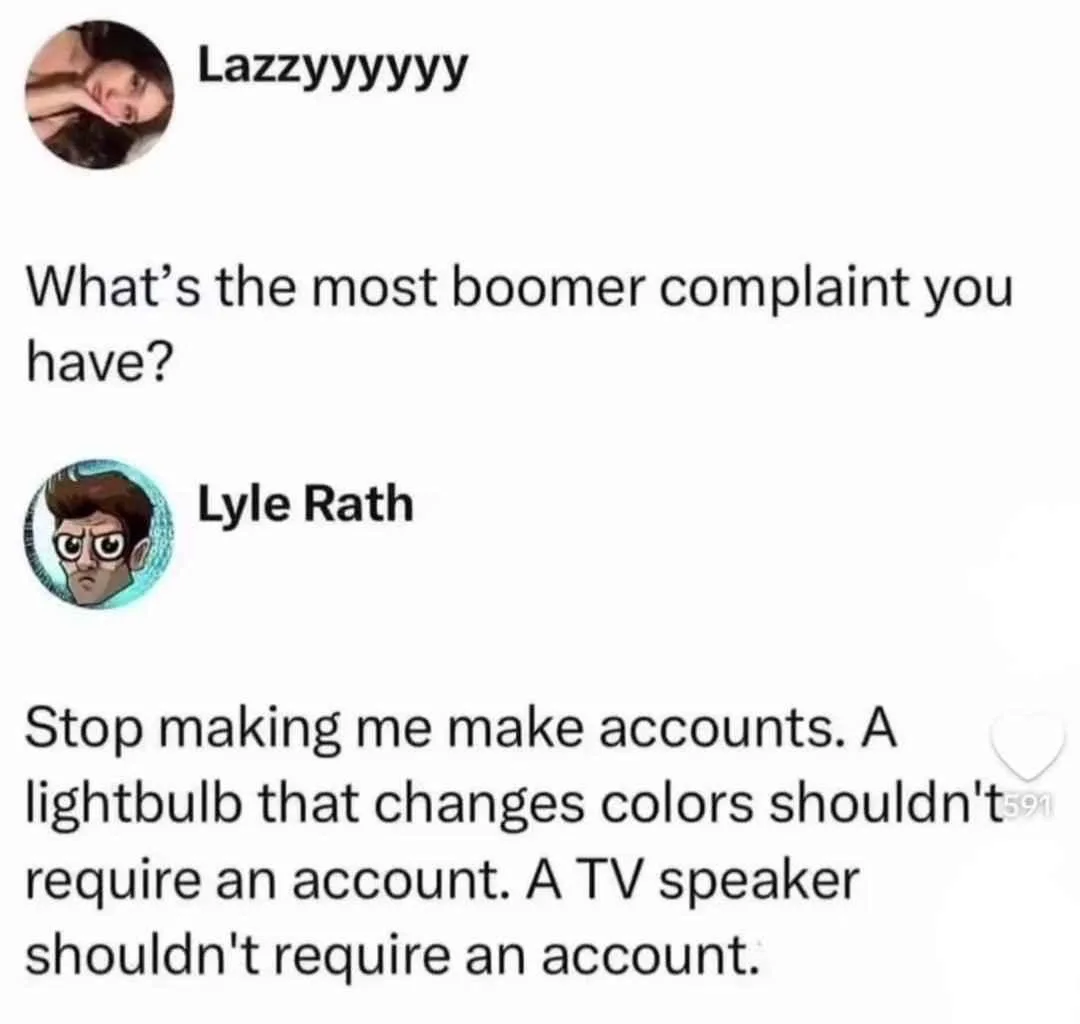 A screenshot of a social media comment thread shows user 'Lazzyyyyy' asking 'What's the most boomer complaint you have?'…