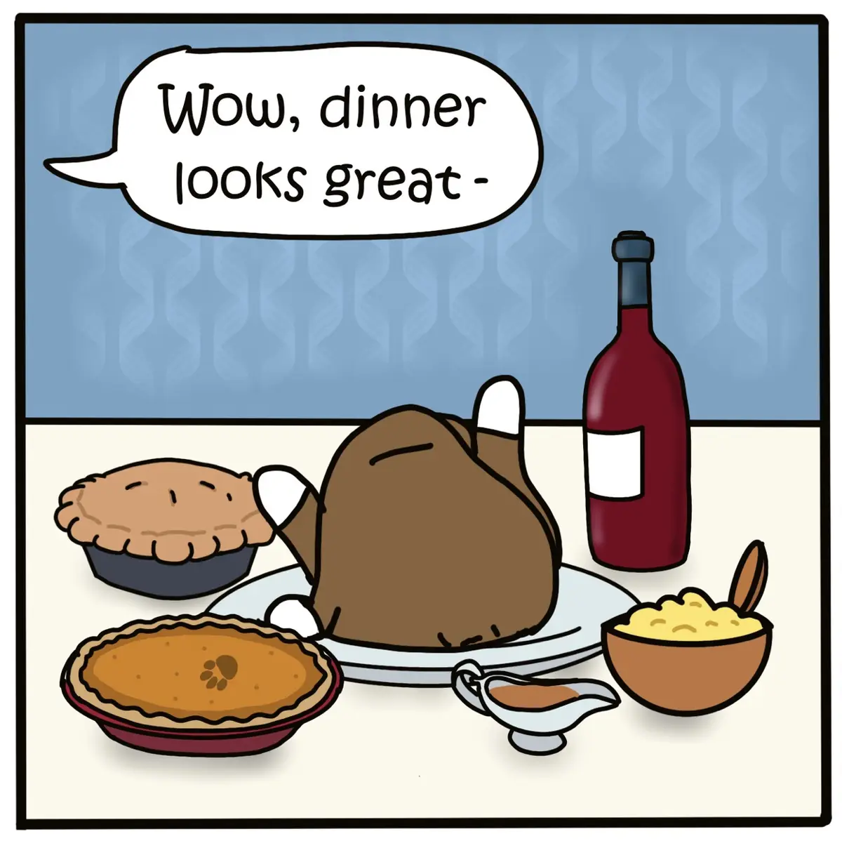 Something seems off with that turkey...
