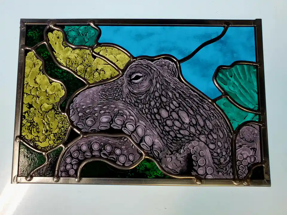 In Progress - Stunning Stained Glass Octopus