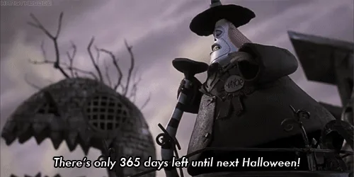 Six panels show the animated character Oogie Boogie from 'The Nightmare Before Christmas' in a dark, gothic setting. He…