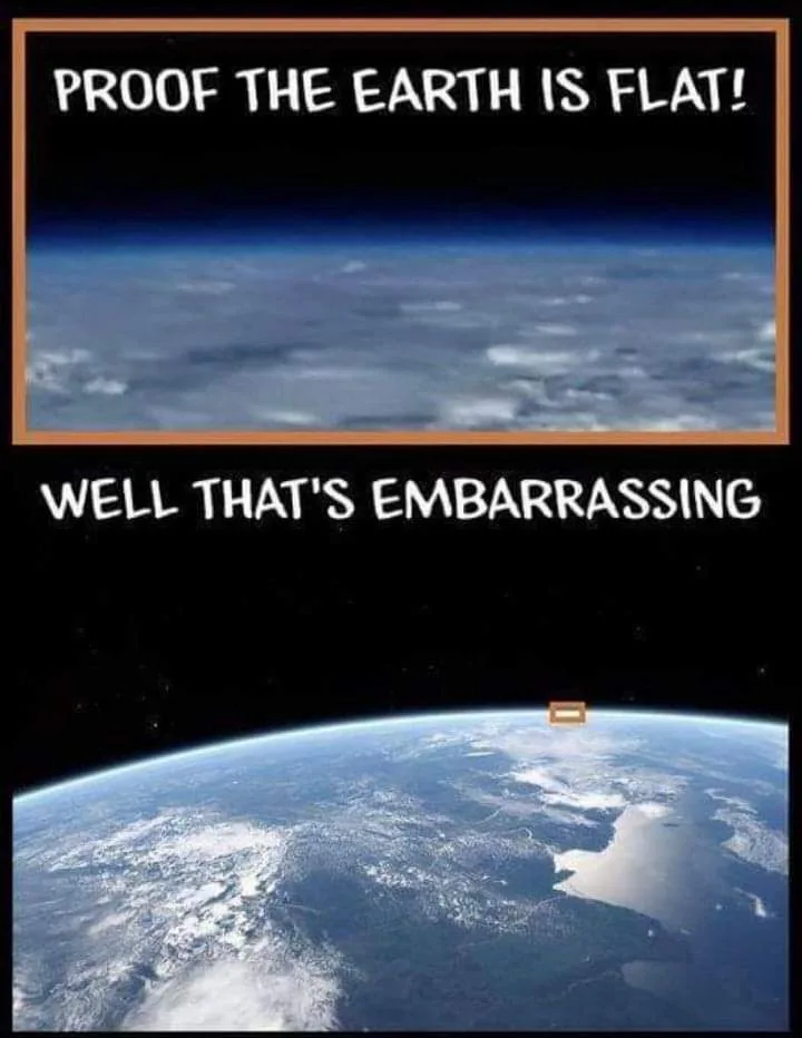 The image is split into two panels. The top panel shows a view of Earth from space with a thin blue atmospheric layer and…