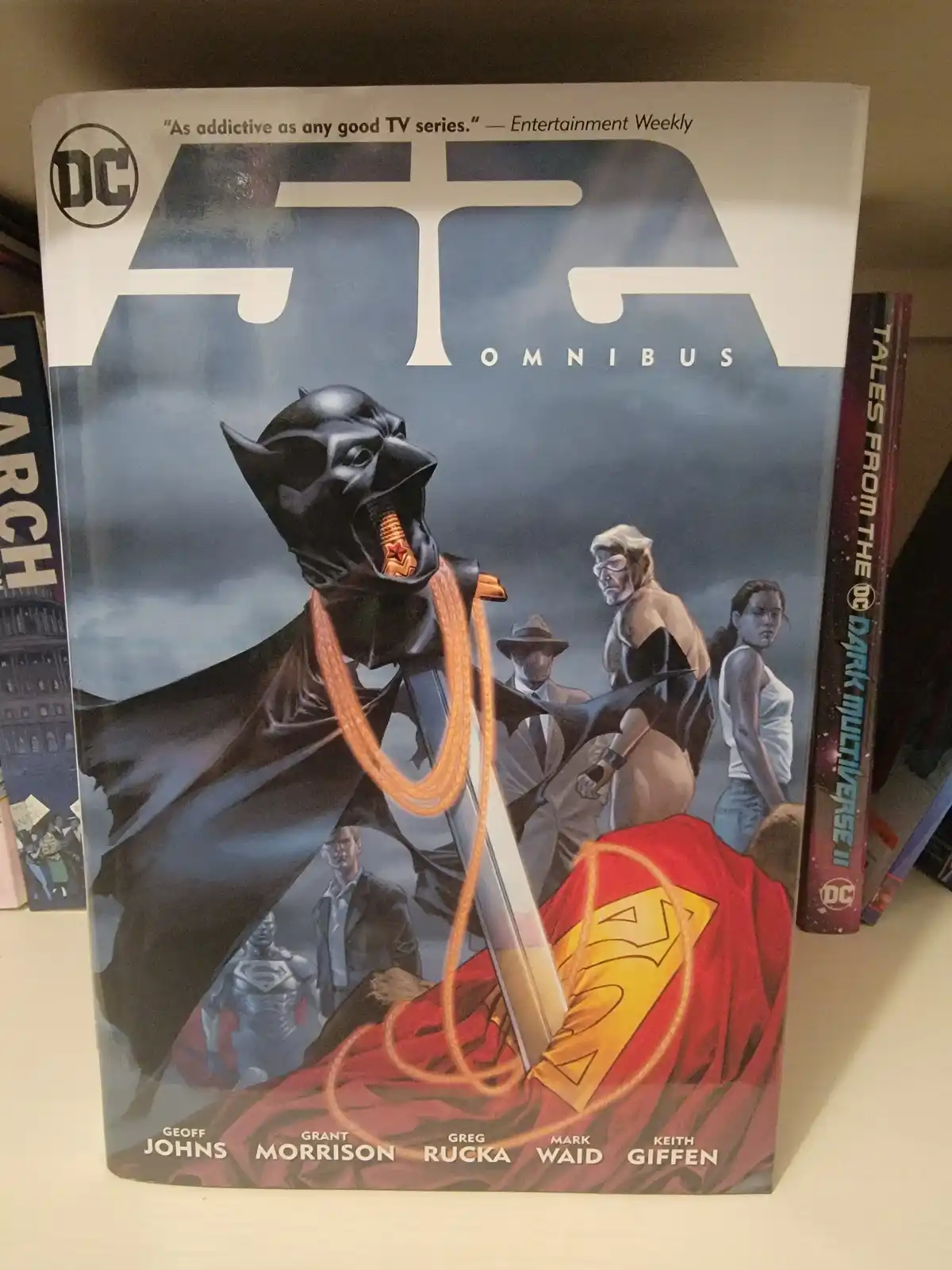 The image shows the cover of the DC Comics '52 Omnibus' hardcover book, featuring a large illustration of Black Panther in a…