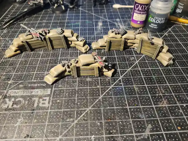 Epic sandbag fortifications in Warhammer 40k!