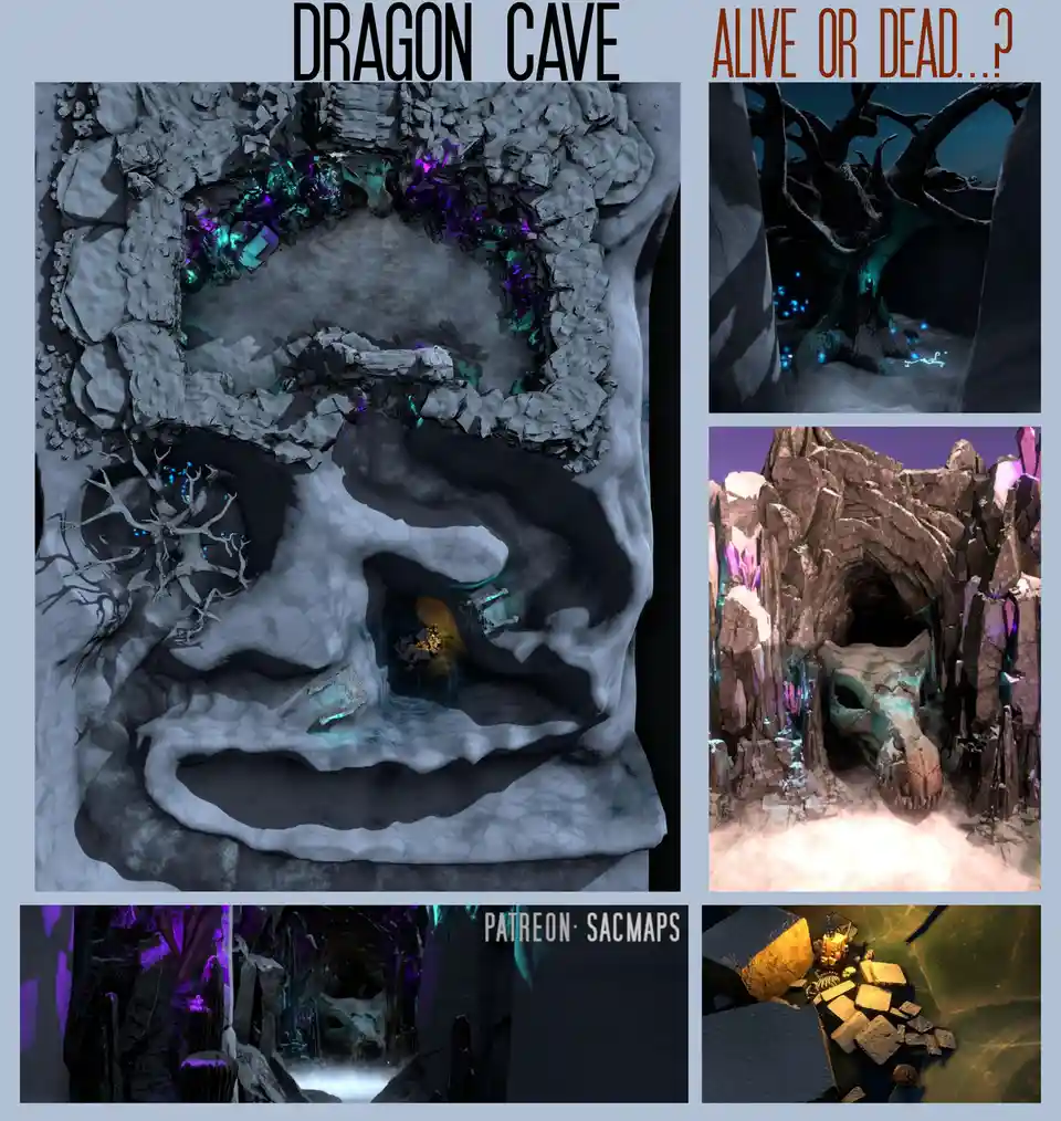Explore The Dragon Cave: Your source for free DnD and TTRPG maps
