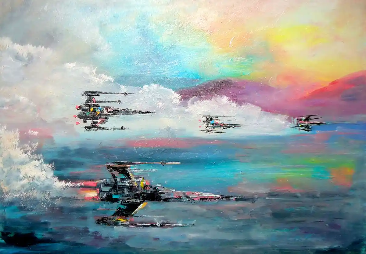 My Canvas Creation: X-Wings in Action
