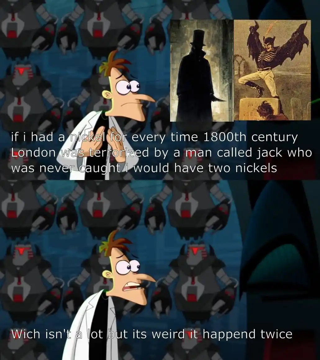 The image features two panels of the animated character Phineas from 'Phineas and Ferb', looking increasingly alarmed. In…