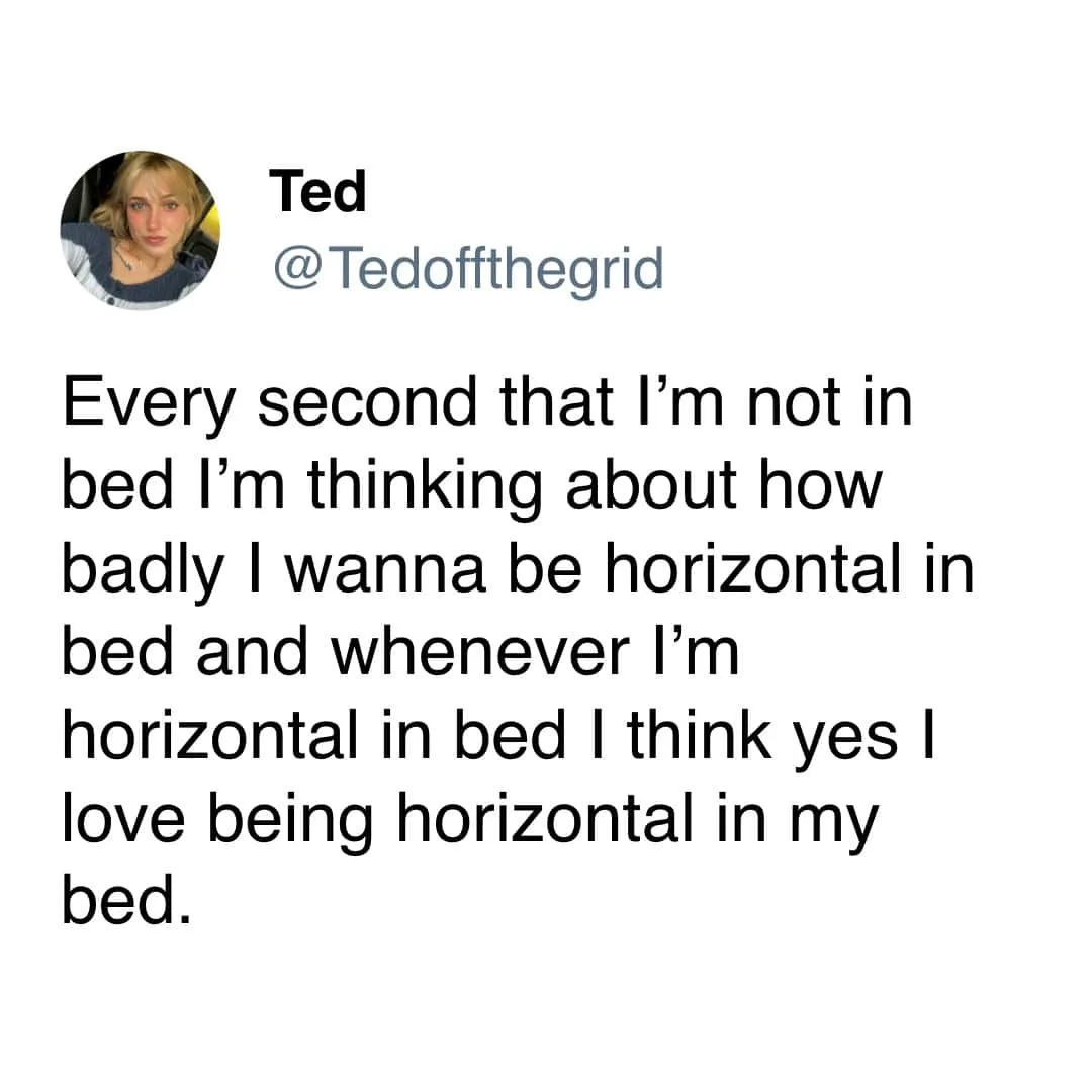 Embracing Solitude: Horizontal and Cozy in Bed