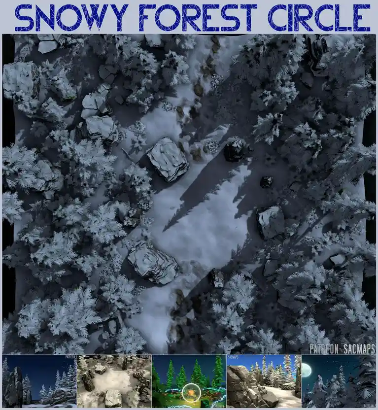 Winter Stone Circle - Free DnD / TTRPG Maps