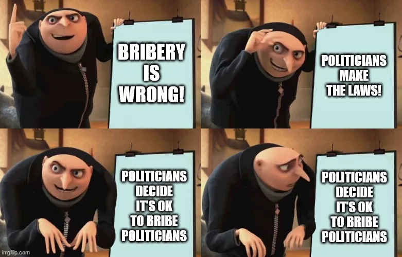 The image is a four-panel meme featuring the animated character Gru from Despicable Me. In each panel, Gru holds up a light…