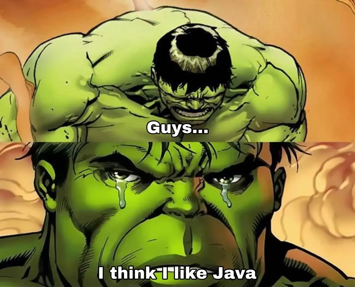The image shows two panels of the green-skinned Hulk. In the top panel, he is hunched over with a strained, pained…