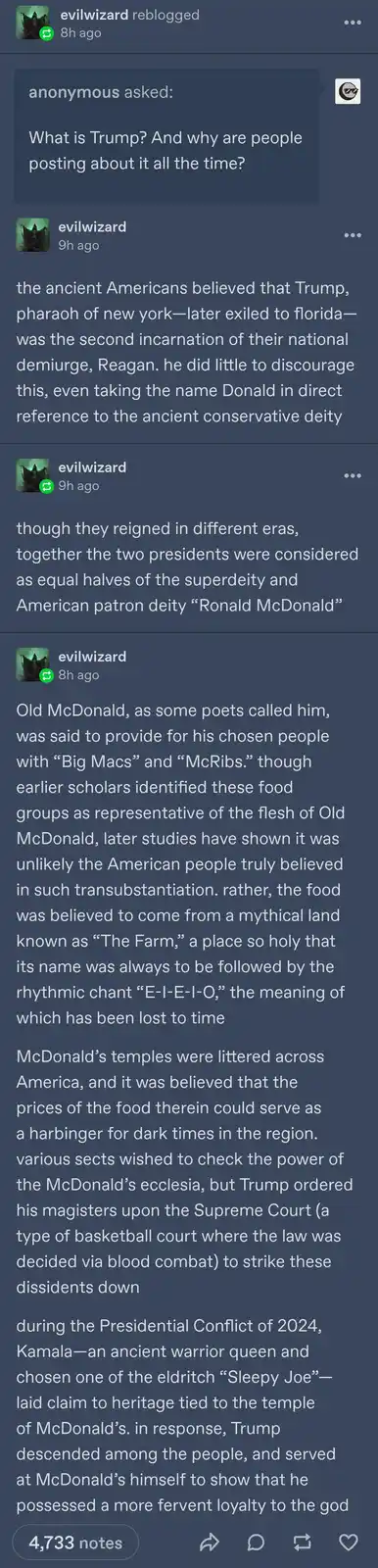 How future anthropologists will view early 21st century America.
