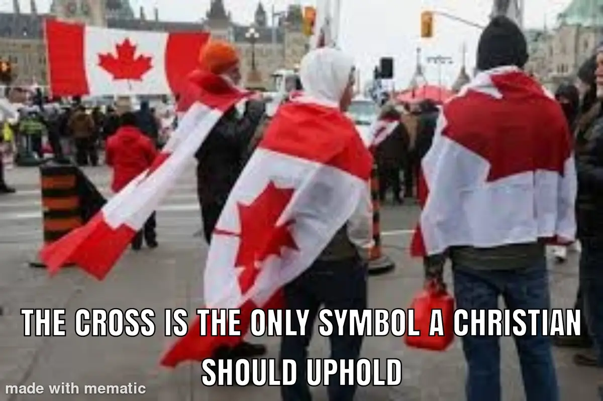 She boldly declared this while tearing down the pride flag beneath the Canadian flag.