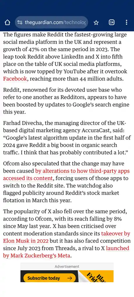 Reddit Surpasses Twitter in Popularity Across the UK
