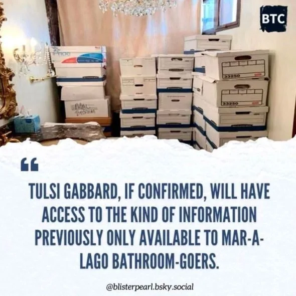 An image shows a room filled with stacks of white cardboard boxes, some labeled with numbers, in a setting that appears to…