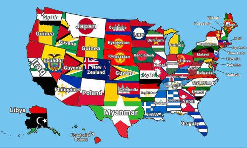 Comparing the sizes of US states to countries