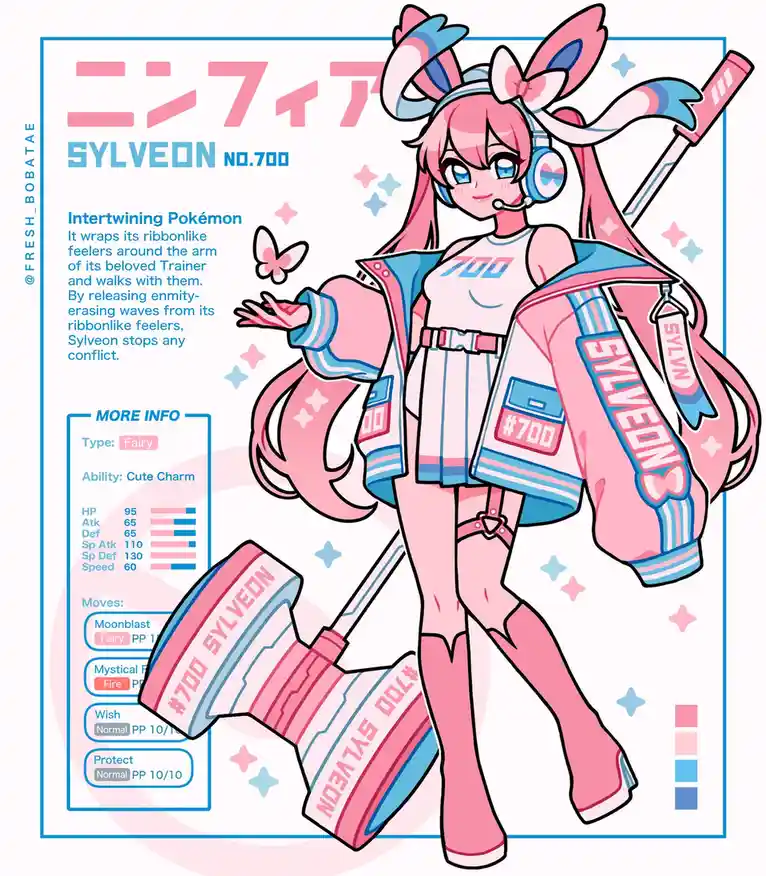 Creative Fan Art Featuring Humanoid Sylveon