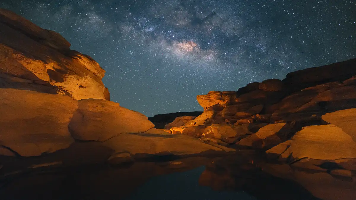 Sam Phan Bok, Thailand's Grand Canyon, is a massive rock reef hidden beneath a river that reveals its majestic landscape as…