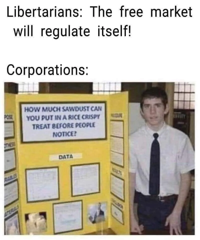 A young man in a white shirt and dark tie stands beside a yellow science fair display board. The board has a title reading…