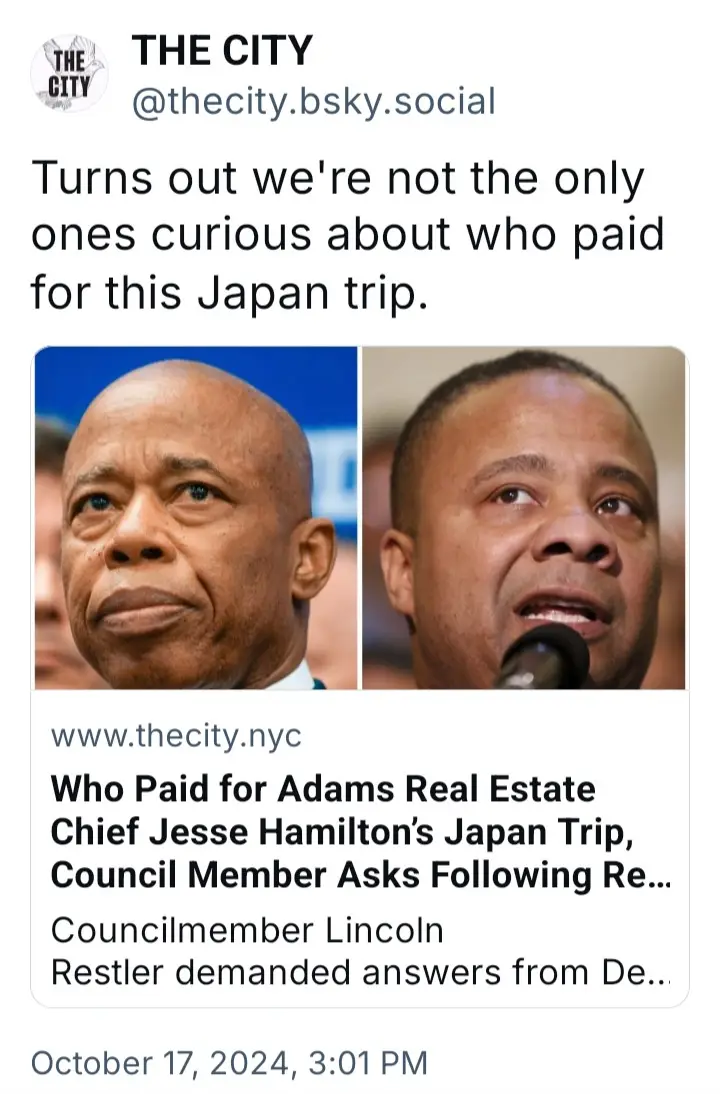 A screenshot of a social media post from 'THE CITY' showing two side-by-side photos of Black men, one looking upward with a…
