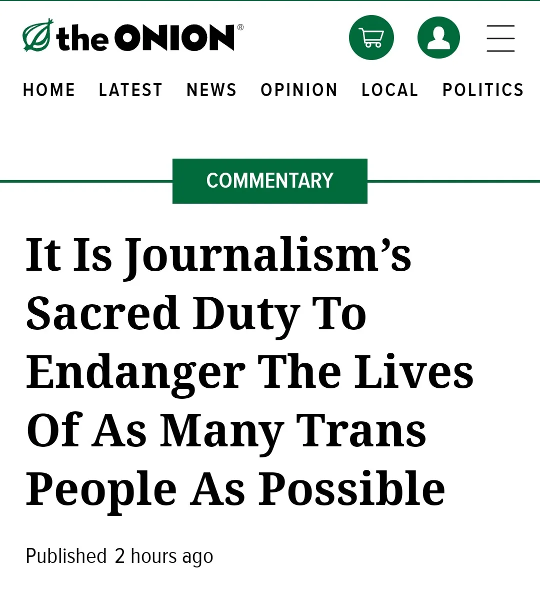 Every Year, The Onion Becomes More Real and Less Satirical