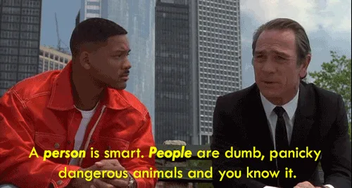 The image is a six-panel meme featuring Will Smith and Robert De Niro from the movie 'Bad Boys'. In each panel, they are…